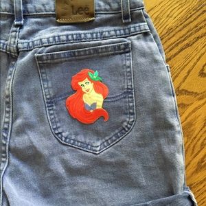 Vintage 90s lee little mermaid shorts